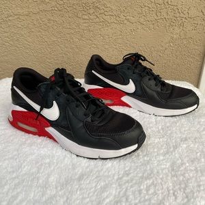 Nike women’s Air Max Excee Running Shoes Black and White University Red